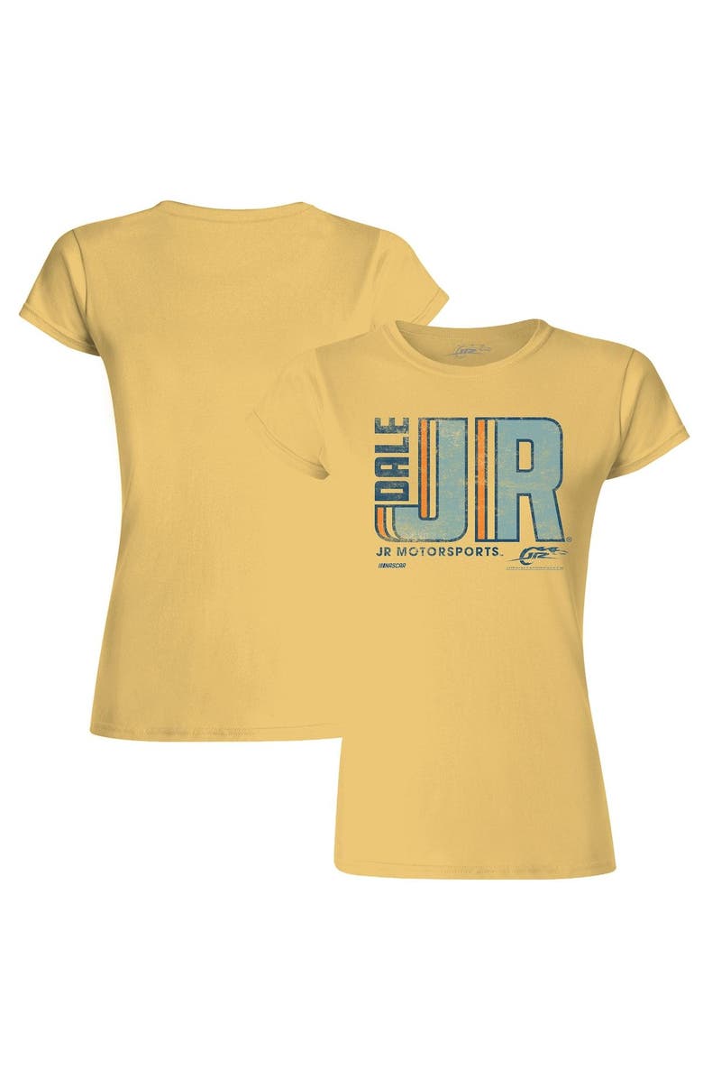 JR MOTORSPORTS OFFICIAL TEAM APPAREL Women's JR Motorsports Official Team Apparel Yellow Dale Earnhardt Jr. Name & Number T-Shirt, Main, color,