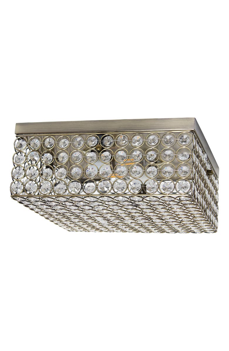 LALIA HOME Crystal Flush Mount Light Fixture, Main, color, 