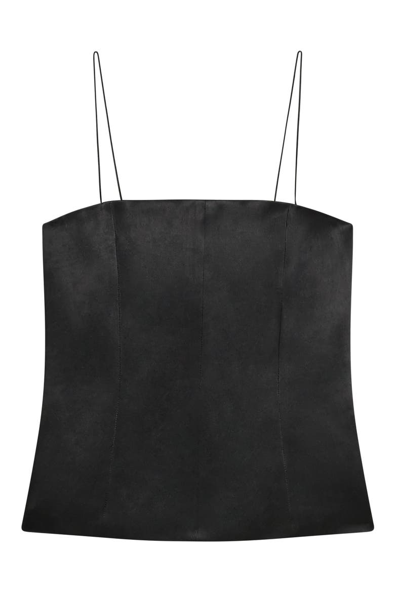 Satin Camisole, Alternate, color, BLACK