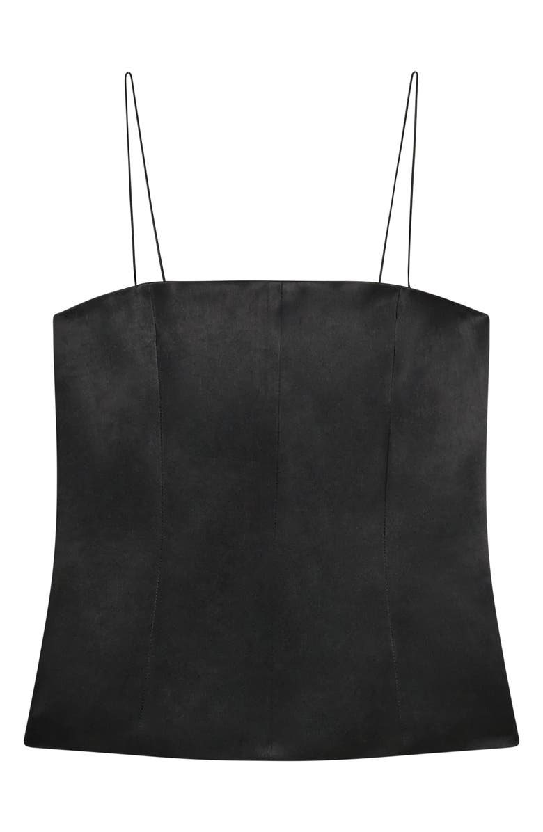 Helmut Lang Satin Camisole, Alternate, color, Black