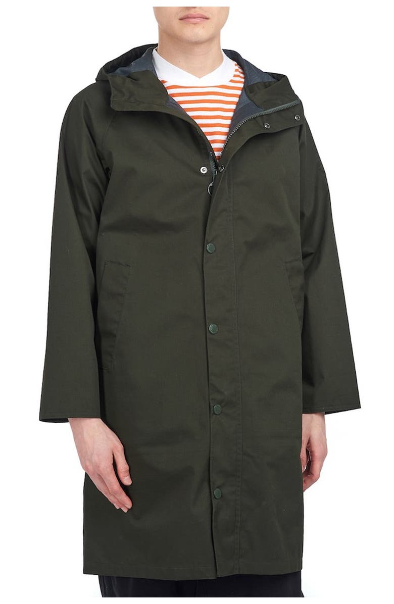 Barbour Hooded Hunting Jacket, Main, color,