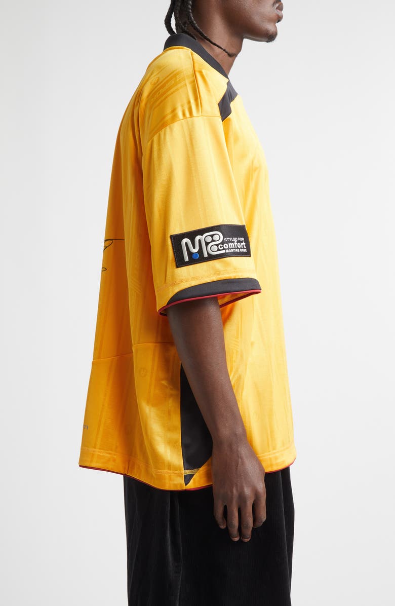 Martine Rose Logo Patch Football Jersey, Alternate, color, Yellow
