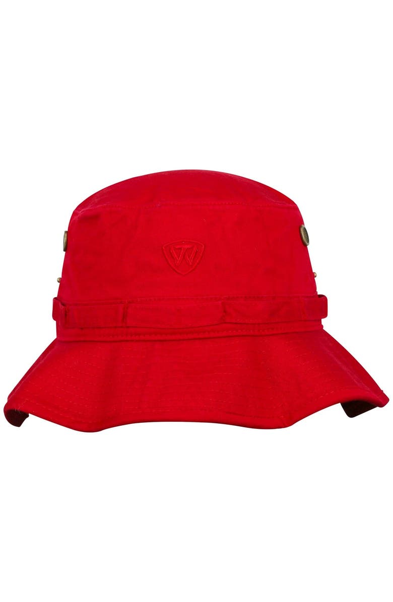 TOP OF THE WORLD Men's Top of the World Red Nebraska Huskers Angler Washed Bucket Hat, Alternate, color, Red