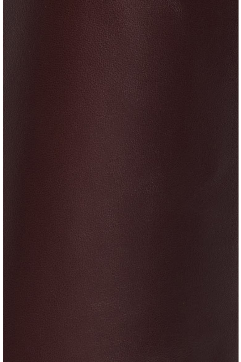 Leather Midi Shirtdress, Alternate, color, LACQUER