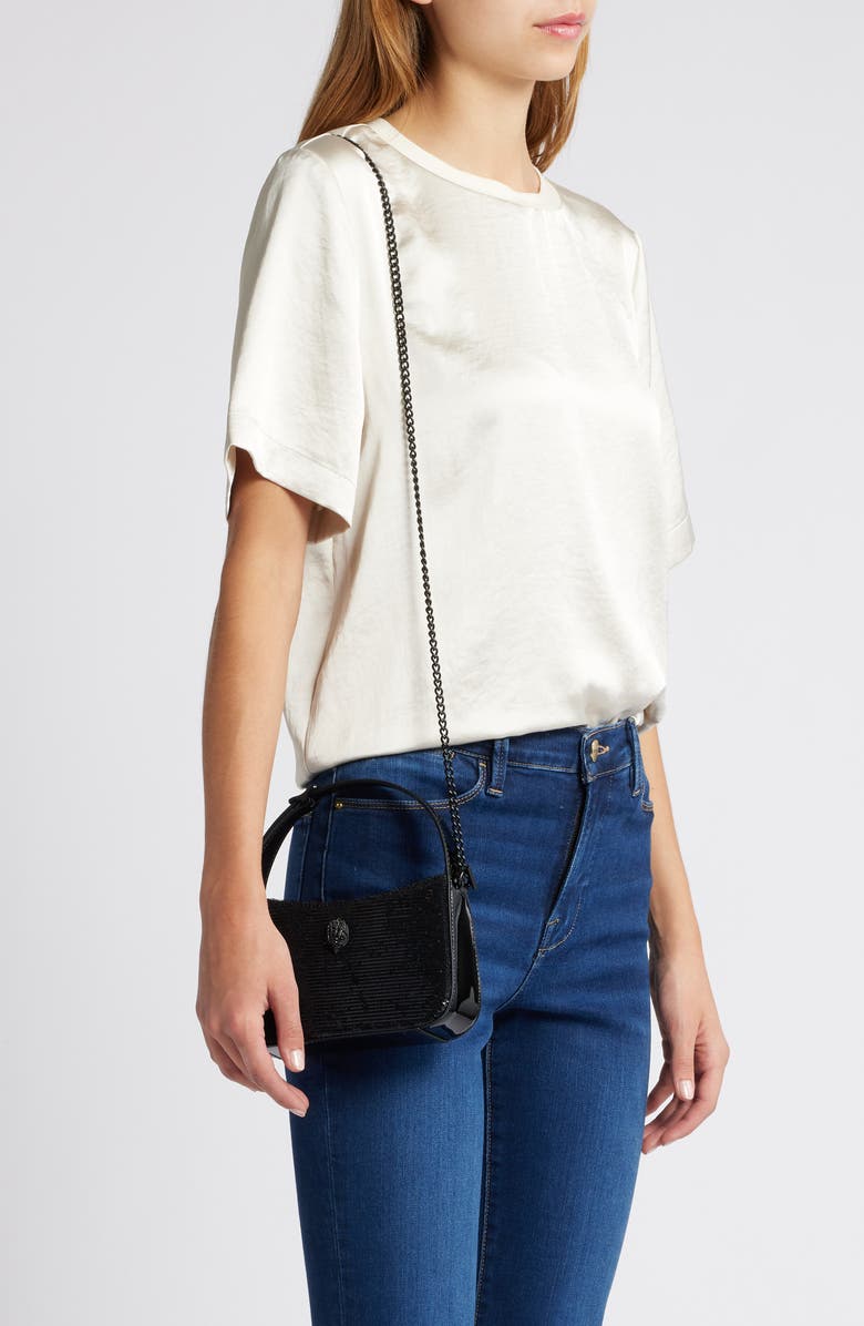 Kurt Geiger London Mini Bond Embellished Shoulder Bag, Alternate, color, Black