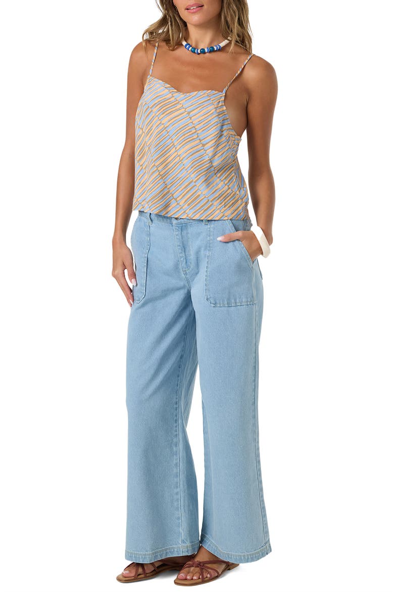 Matilda Stripe Camisole, Alternate, color, DARK KHAKI