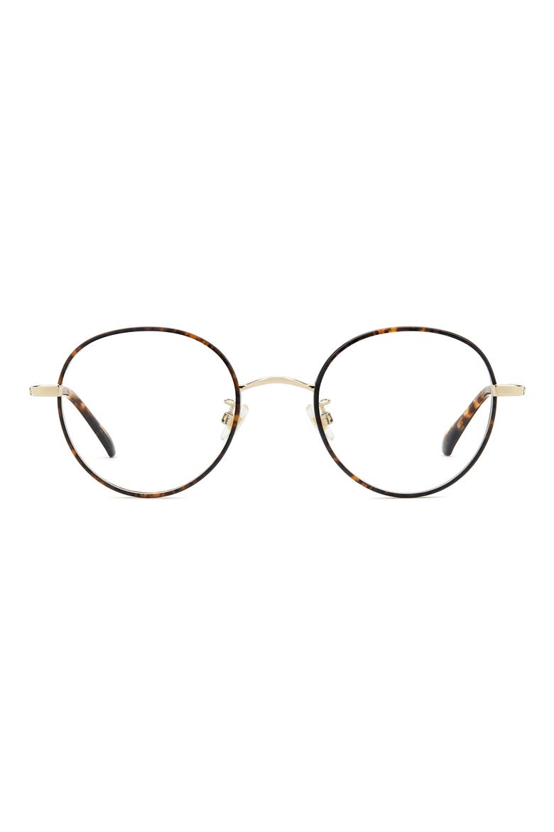 helka 49mm small round optical glasses, Main, color, HAVANA GOLD