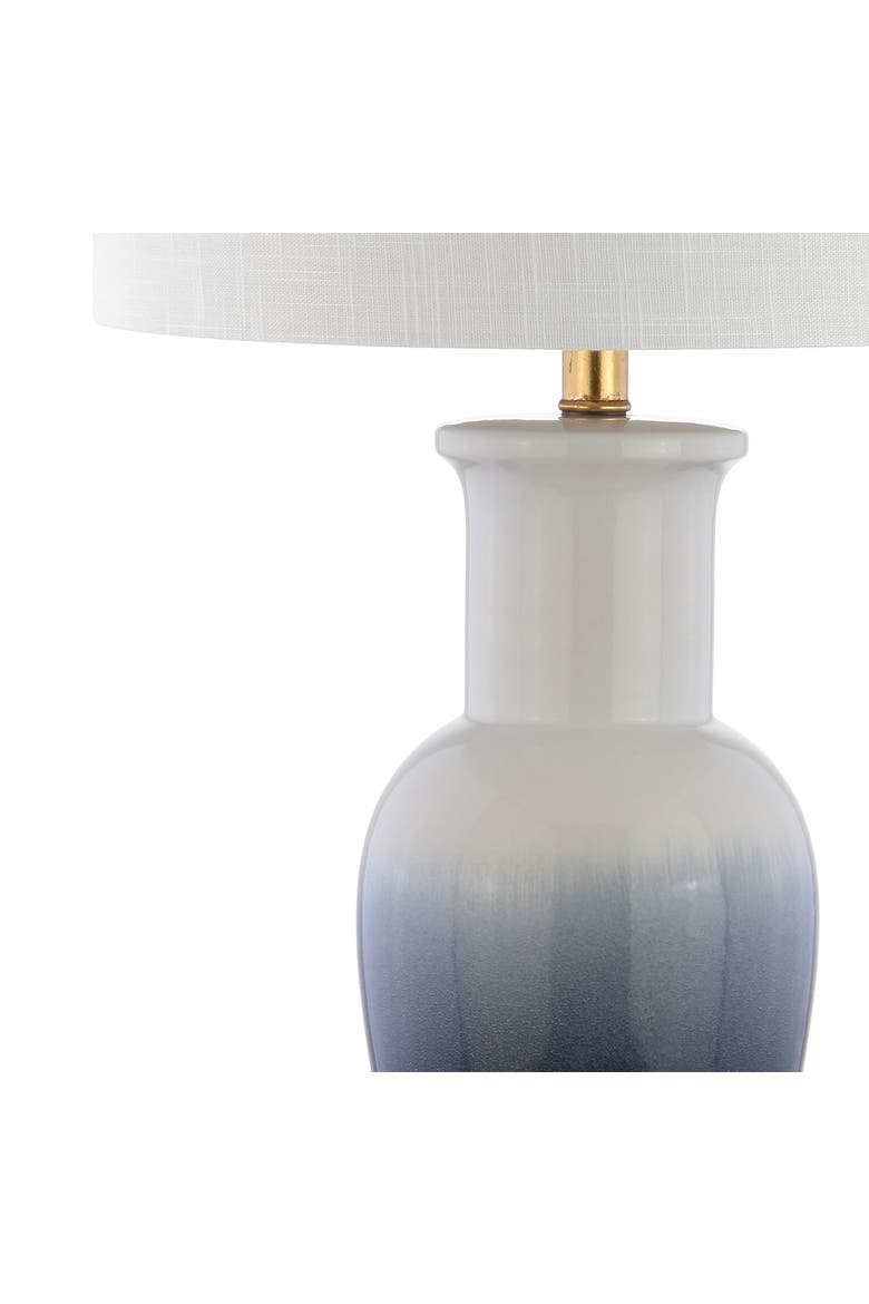 Dip Dye 31.5" Ceramic LED Table Lamp, Alternate, color, White/Navy