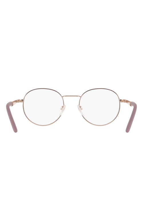 Nike Traveler Drift 51mm Round Blue Light Blocking Reading Glasses In Gold