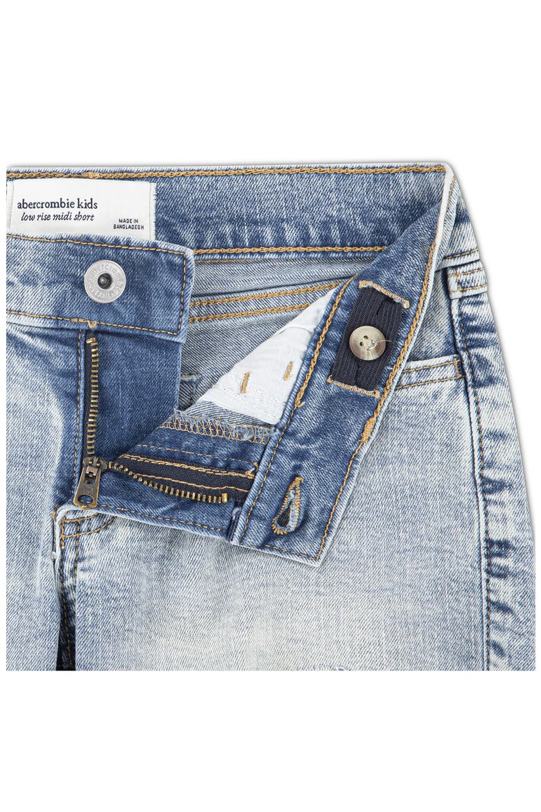 Kids' Destroyed Cutoff Denim Shorts, Alternate, color, LAGOON DESTROY