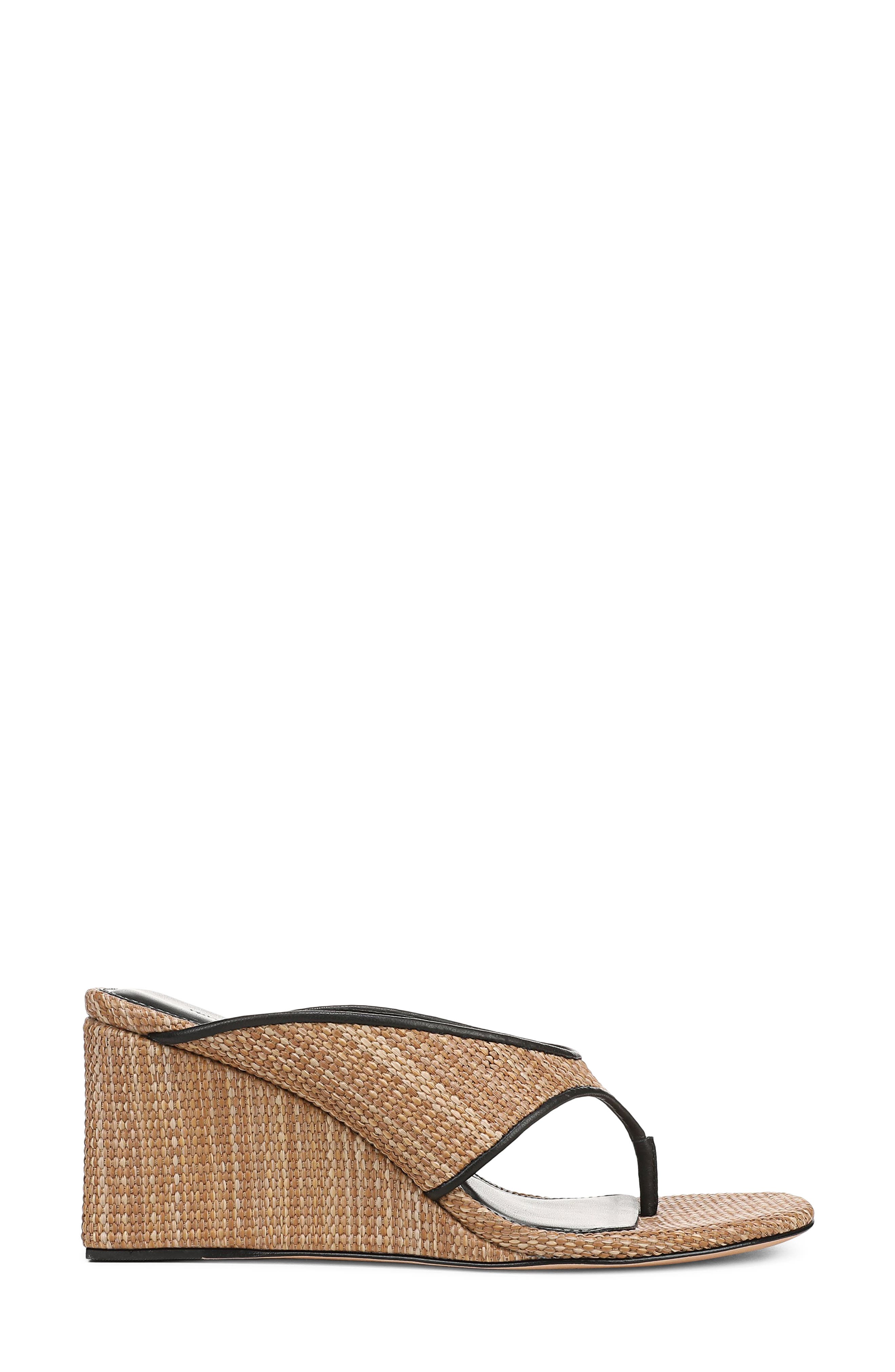 Emerson Wedge Sandal, Alternate, color, NATURAL/ BLACK
