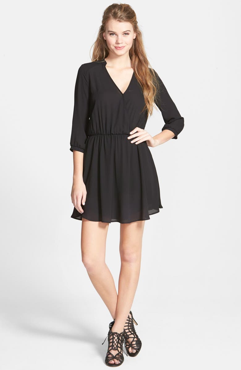 All in Favor Kendal' Surplice Faux Wrap Dress, Main, color, 