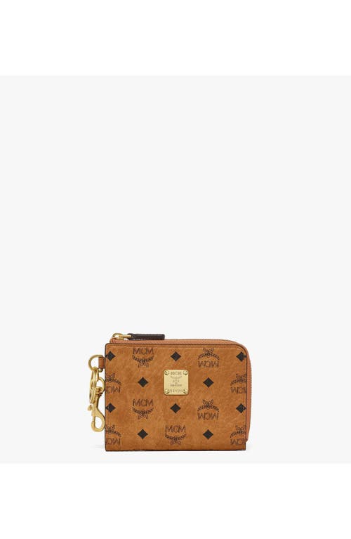 Mcm Aren Card Pouch In Brown