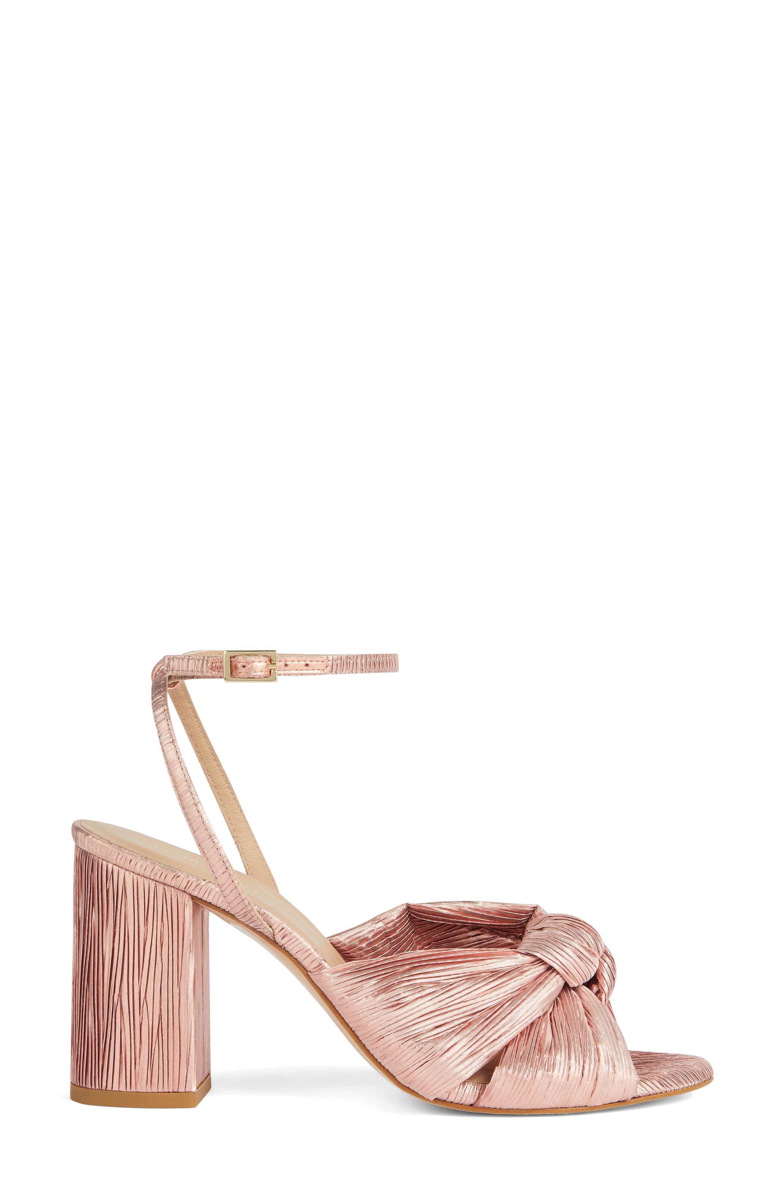 LK Bennett Eliana Plissé Sandal, Alternate, color, Pink