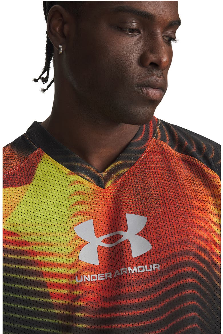 UA Icon Mesh Jersey, Alternate, color, FLASH LIGHT YELLOW/ ORANGE