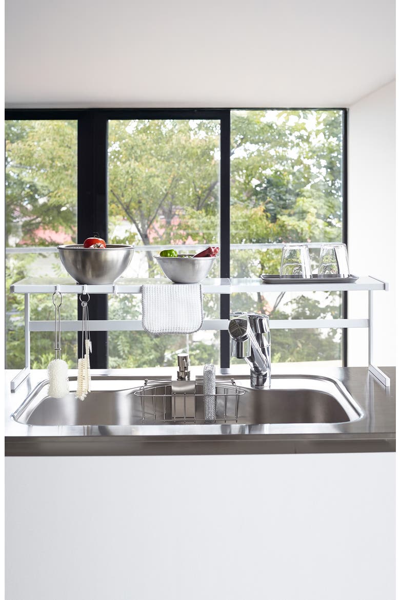 Expandable Countertop Shelf, Alternate, color, WHITE