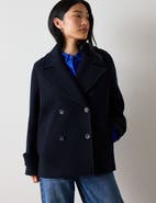 Whistles Wool Blend Double Breasted Collard Coat