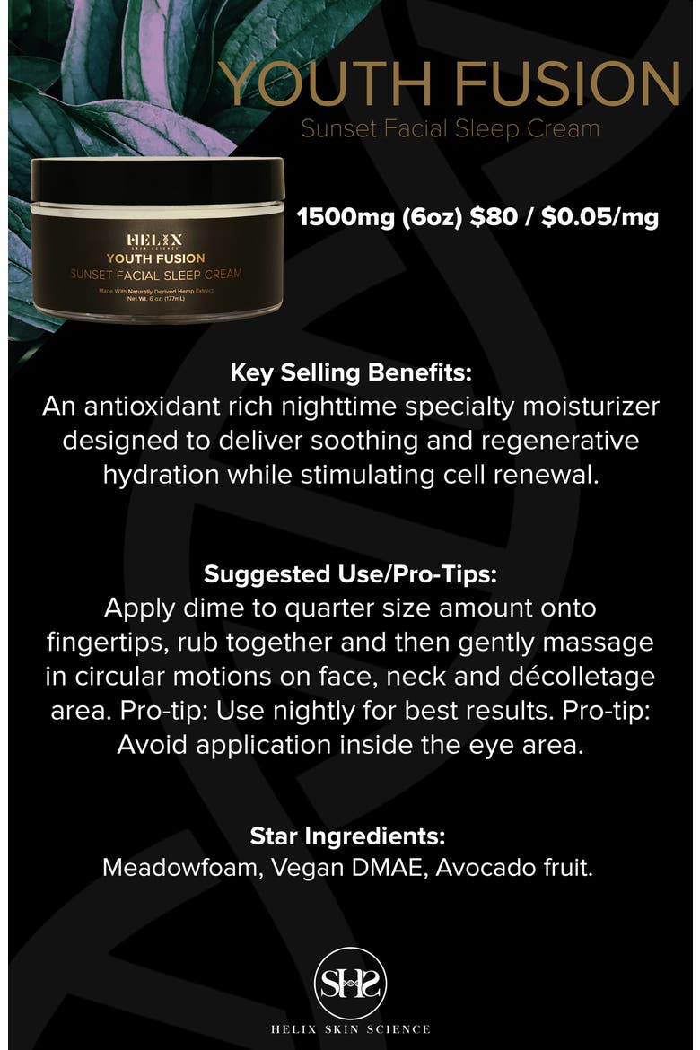 Youth Fusion Sunset Facial Sleep Cream with CBD (Nordstrom Exclusive), Alternate, color, NO COLOR