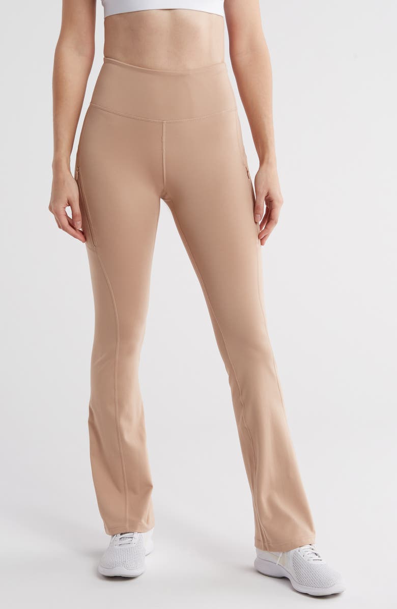 Laundry by Shelli Segal Zip Pocket Flare Leggings, Main, color, 