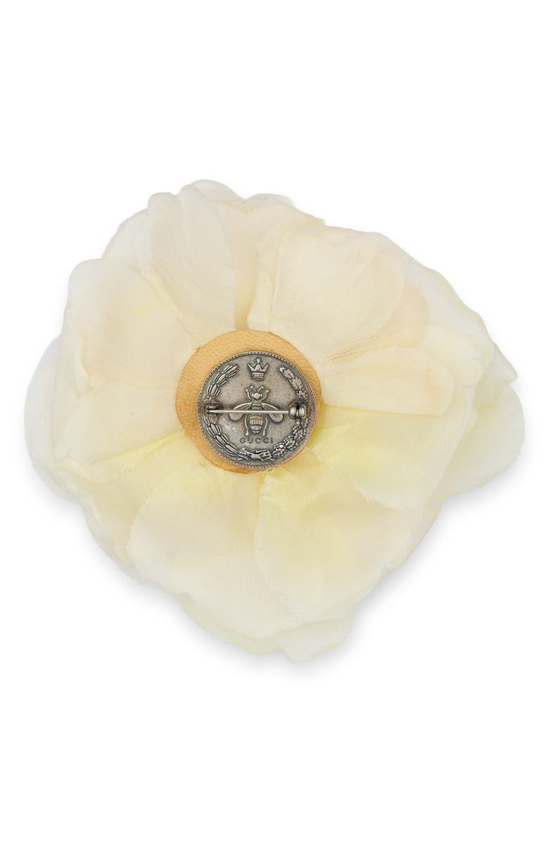 Gucci Silk Flower Pin, Alternate, color, Light Yellow