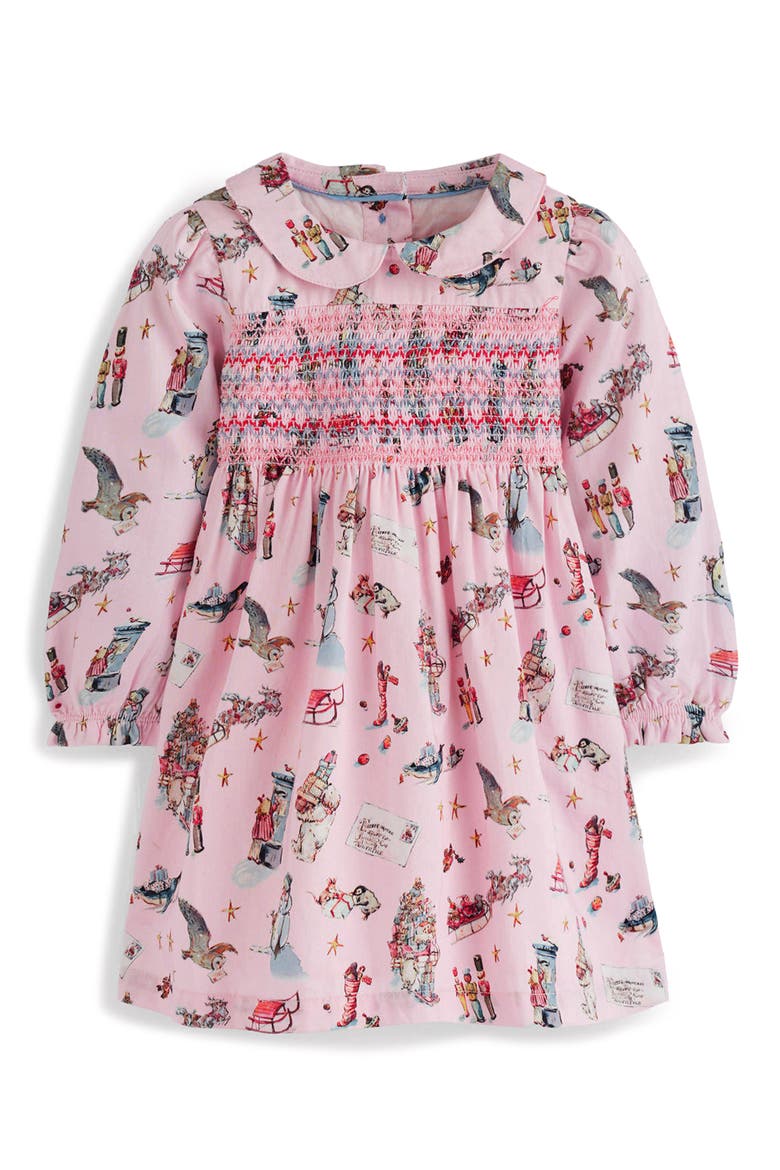 Kids' Pretty Smocked Dress, Main, color, PINK POLAR POST