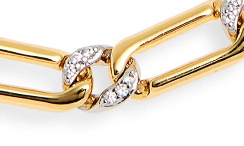 Luv Aj The Two-tone Pavé Chain Necklace In Gold