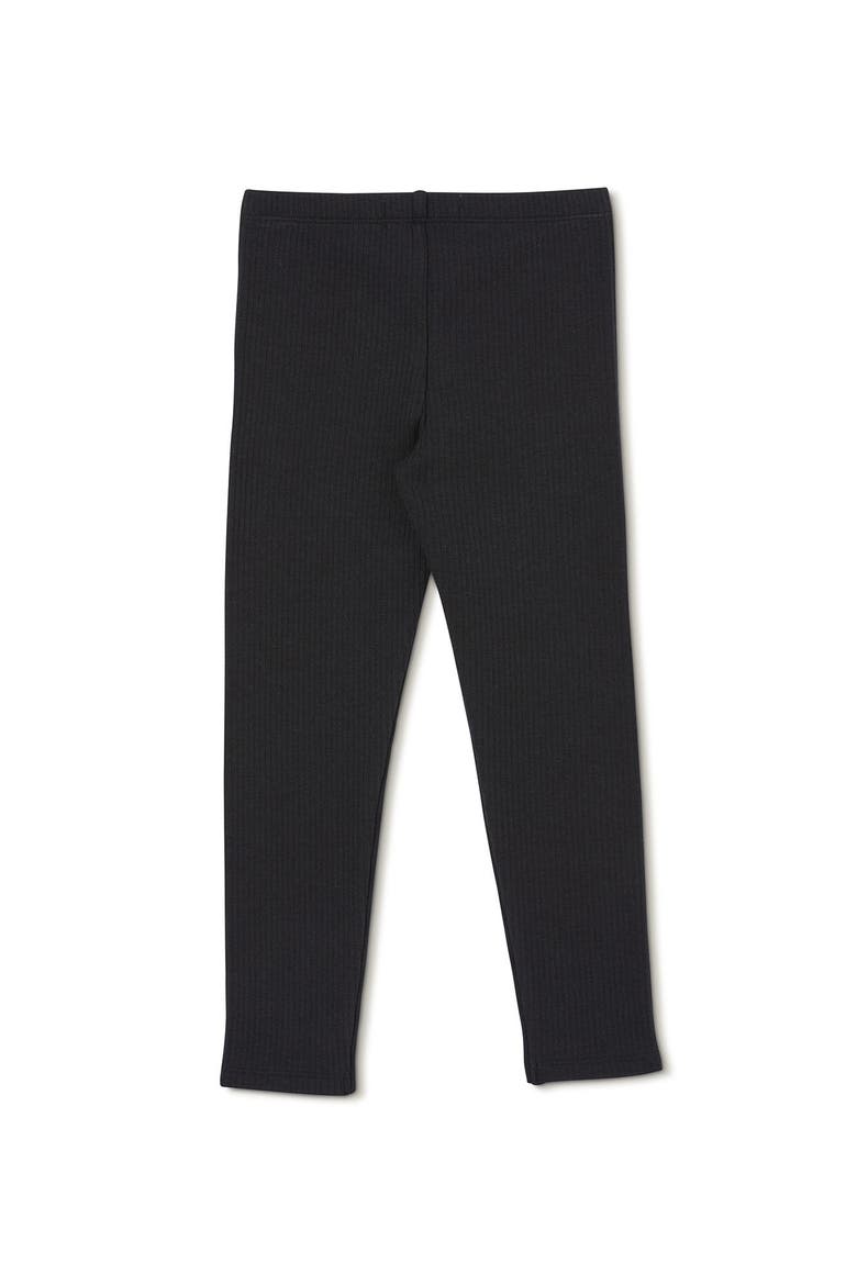 Kid's Fleece Legging, Alternate, color, Black Rib