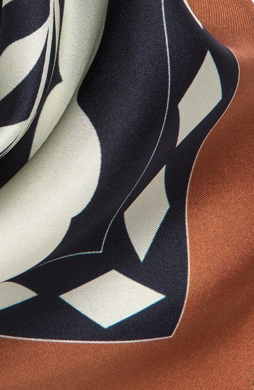 Shop Nordstrom Print Silk Square Scarf In Navy Botanical