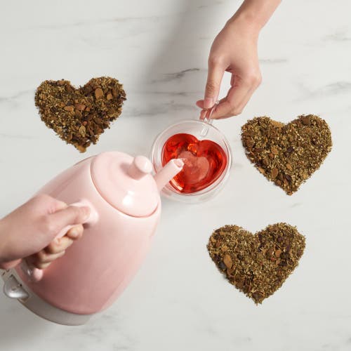Pinky Up (accessories) Noelle Ceramic Electric Tea Kettle In Pink