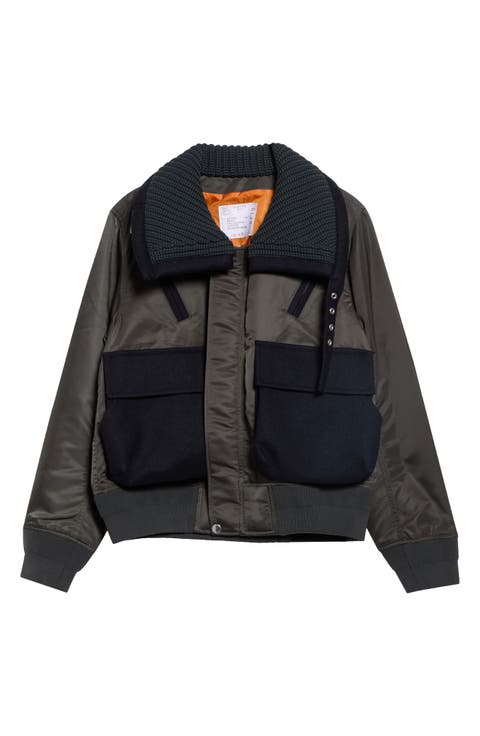 Nylon & Wool Melton Jacket