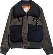 Sacai Nylon & Wool Melton Jacket