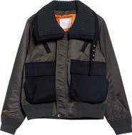 Sacai Nylon & Wool Melton Jacket