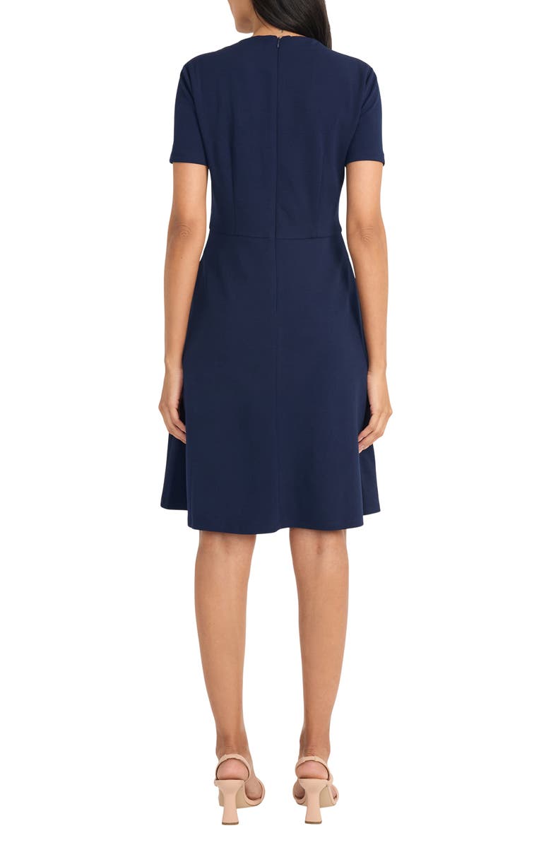 Maggy London Fit & Flare Dress, Alternate, color, Navy Blazer