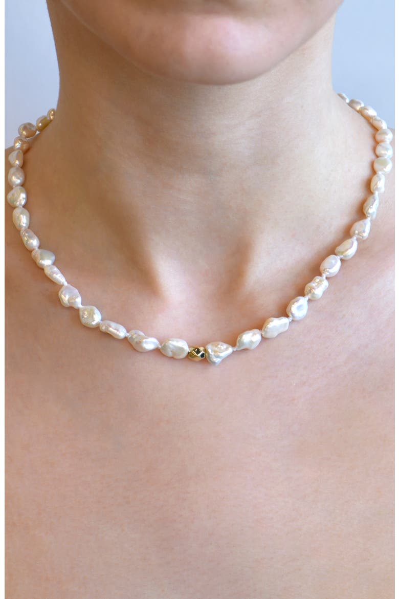 Boheme Kesh Pearl Necklace, Alternate, color, PEARL/ 14K YELLOW GOLD