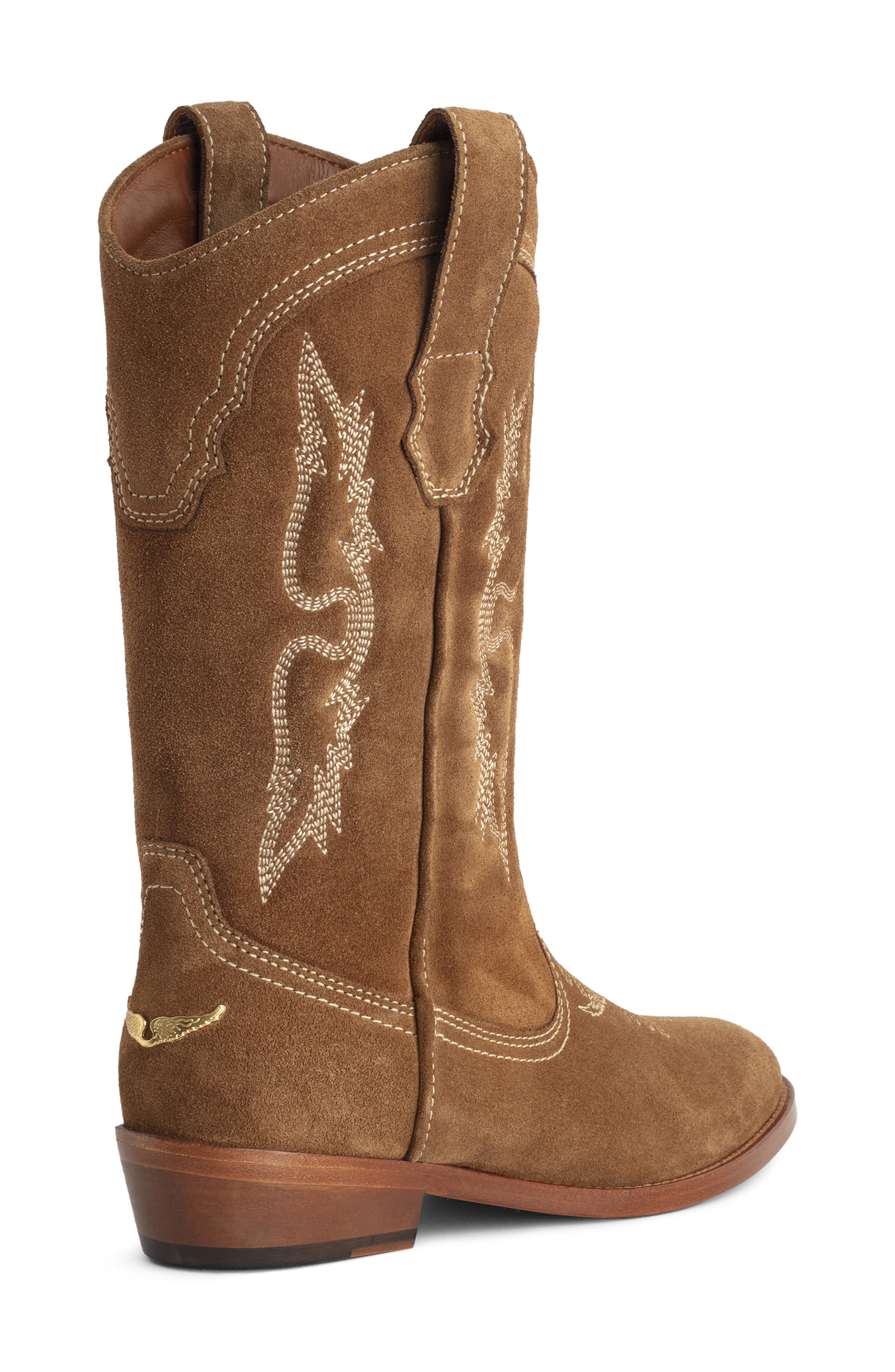 Tex Western Wild Leather Western Boot, Alternate, color, COGNAC