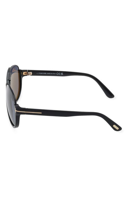 Tom Ford Dimitry 59mm Polarized Aviator Sunglasses In Black