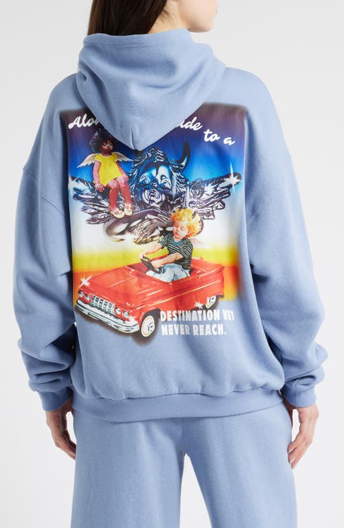 Boys Lie Along The Ride Harley Zip Hoodie In Blue