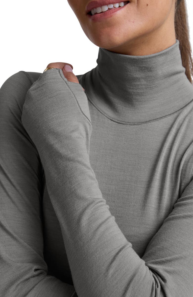 Beyond Yoga Luxeknit Turtleneck, Alternate, color, Storm Gray Heather