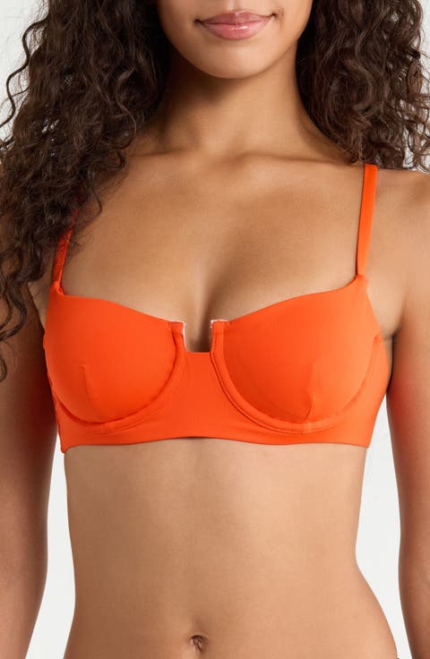 Notched Underwire Bikini Top
