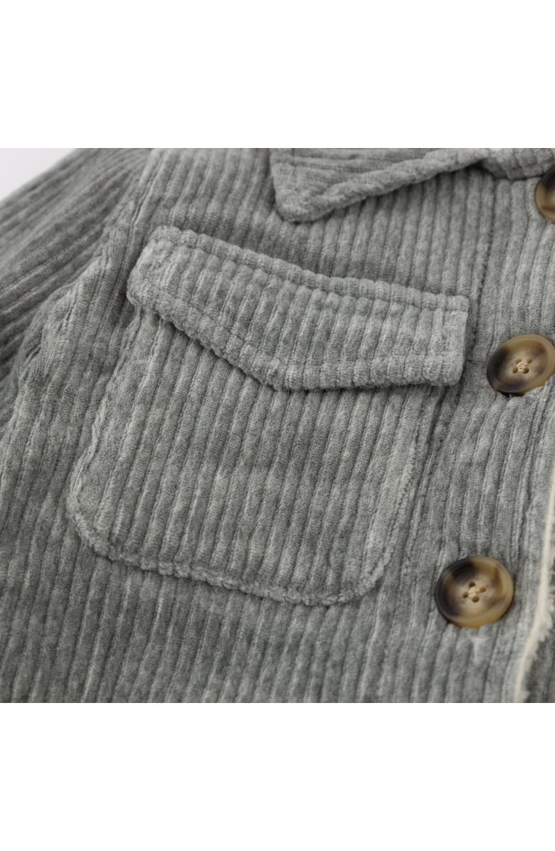 oh baby! Corduroy With Snowdrift Shacket- Infant, Alternate, color, Heather Grey