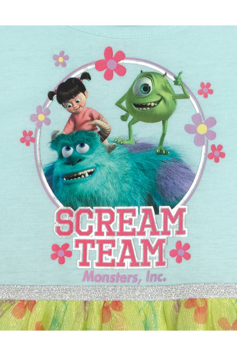 Monsters Inc. Tulle Tutu Dress, Alternate, color, Aqua Green Sulley Boo