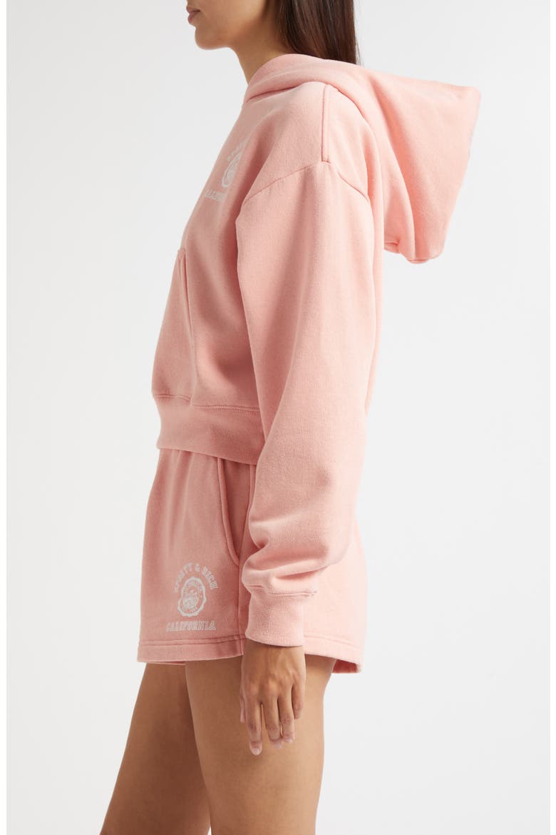 California Emblem Cotton Hoodie, Alternate, color, CARNATION