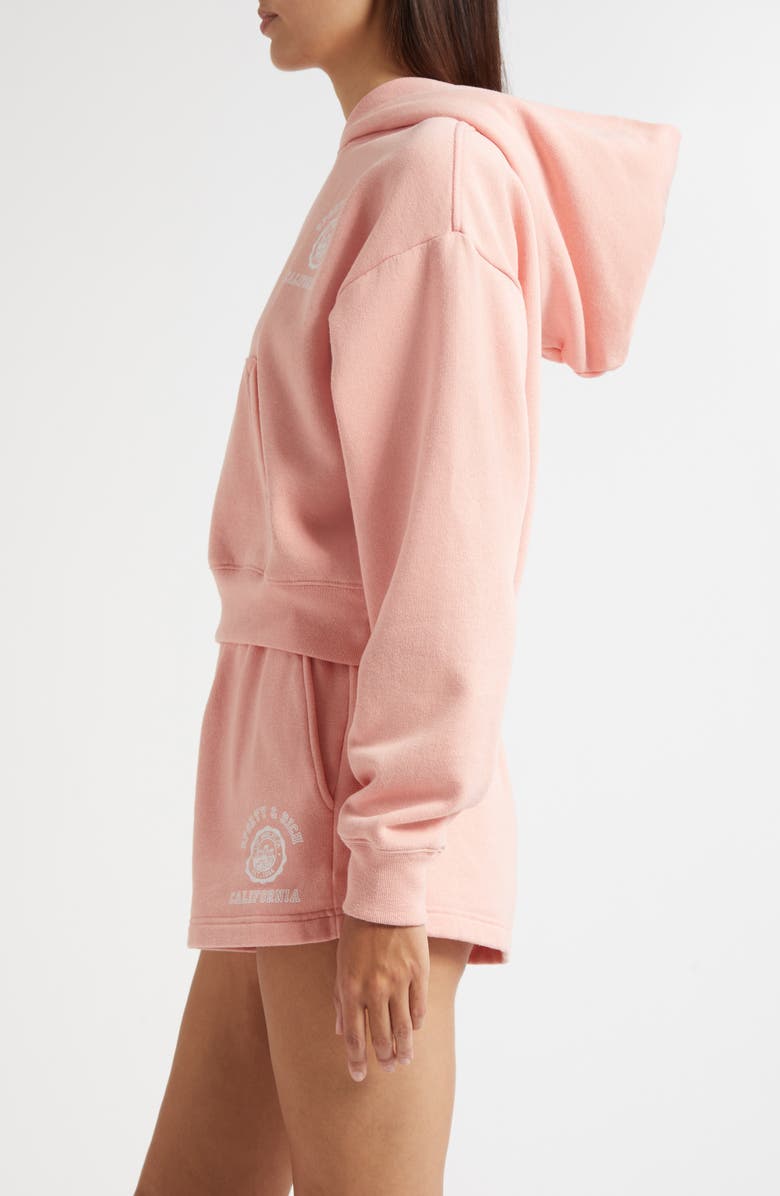 Sporty & Rich California Emblem Cotton Hoodie, Alternate, color, Carnation