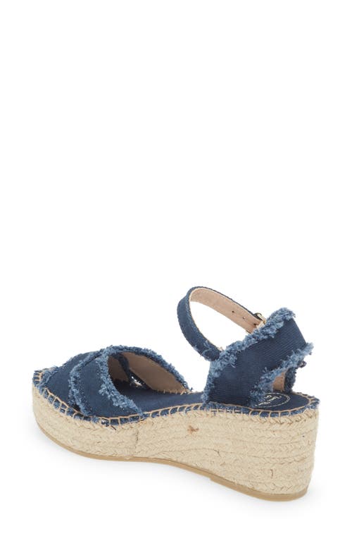 Toni Pons Irina Ankle Strap Wedge Sandal In Mari Navy Fabric