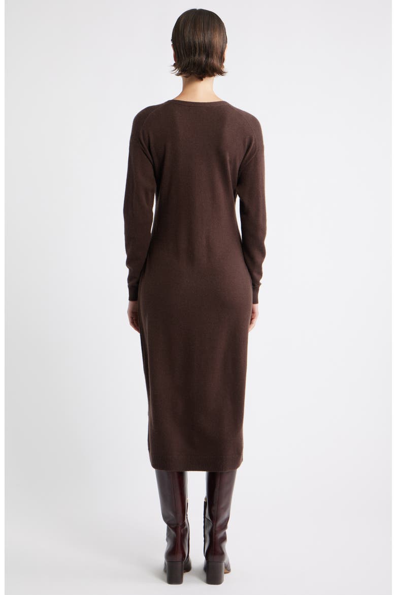Long Sleeve Wool & Cashmere Blend Sweater Dress, Alternate, color, BROWN COFFEE
