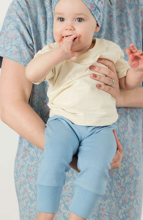 Mightly Organic Cotton Baby Pant In Chambray