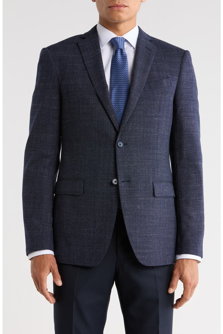 Neat Wool Blend Two-Button Sport Coat, Main, color, BLUE