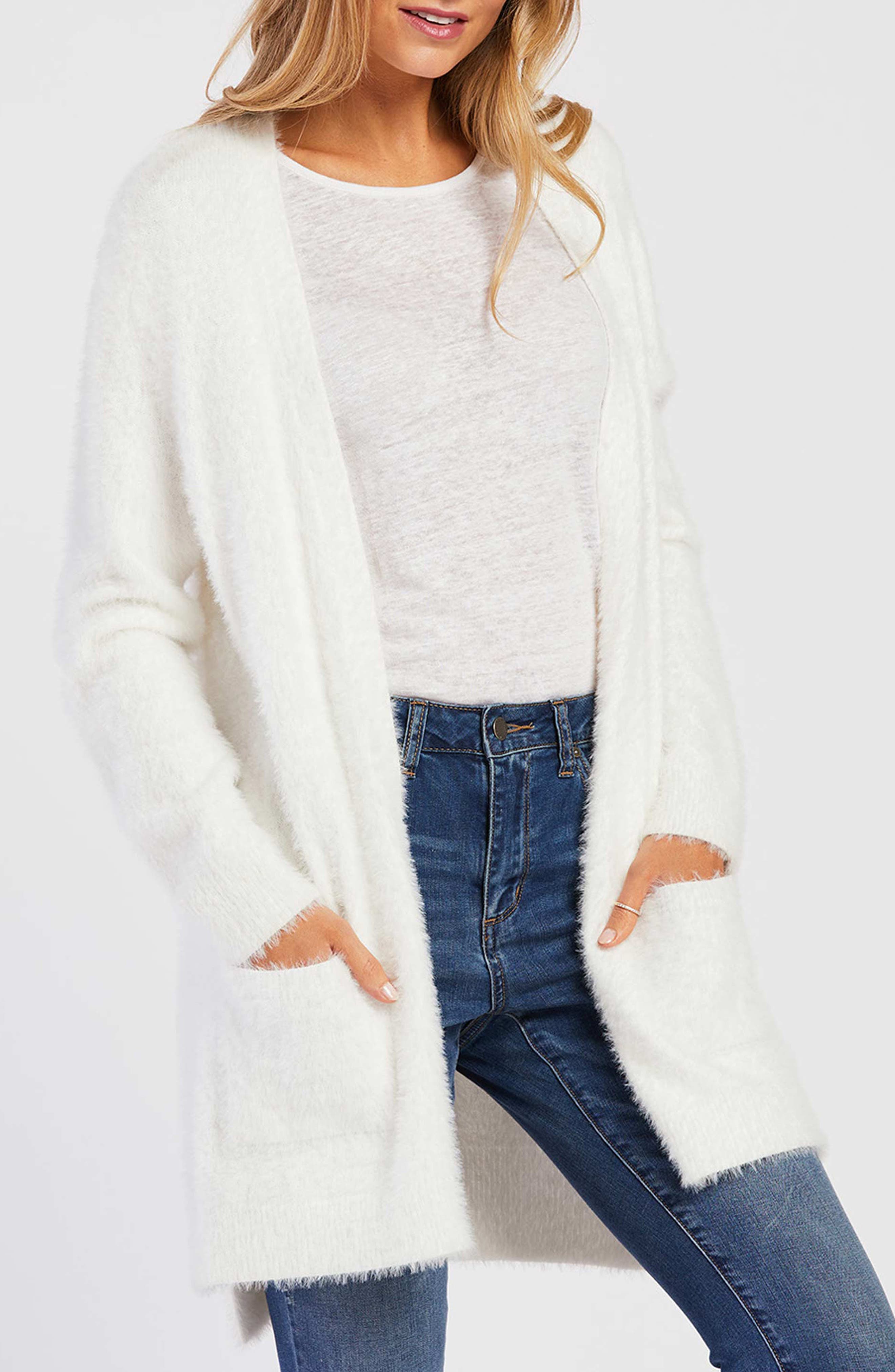 Lynn Fuzzy Long Cardigan