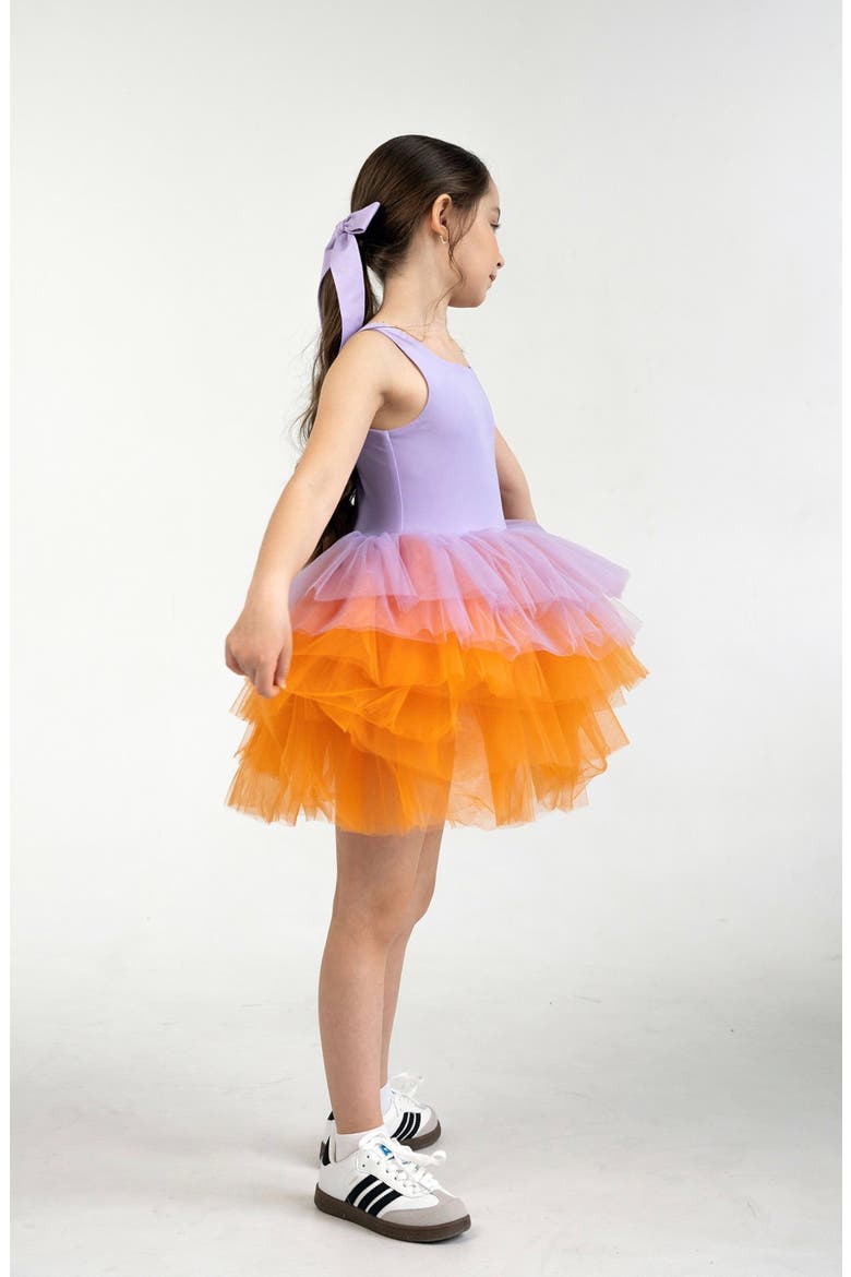 Viola Sleeveless Fluffy Tutu Dress, Alternate, color, Lilac Viola
