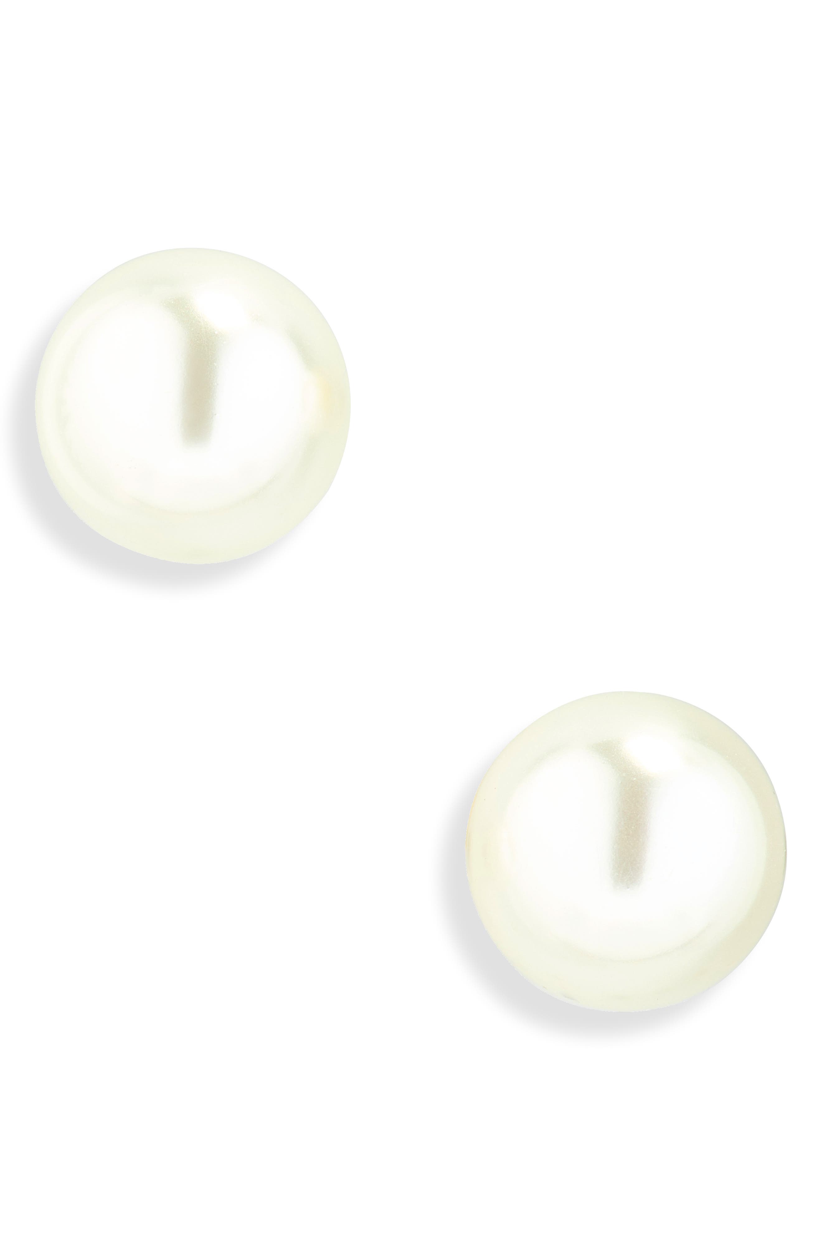 Demi-Fine Freshwater Pearl Stud Earrings
